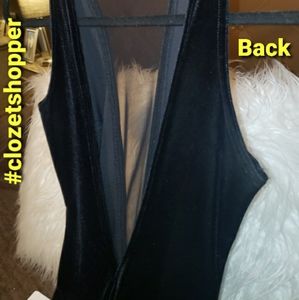 Black satin suede style dress